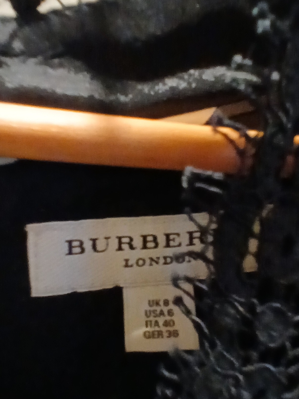 Burberry London Black Lace Sheath Dress - Picture 3 of 10